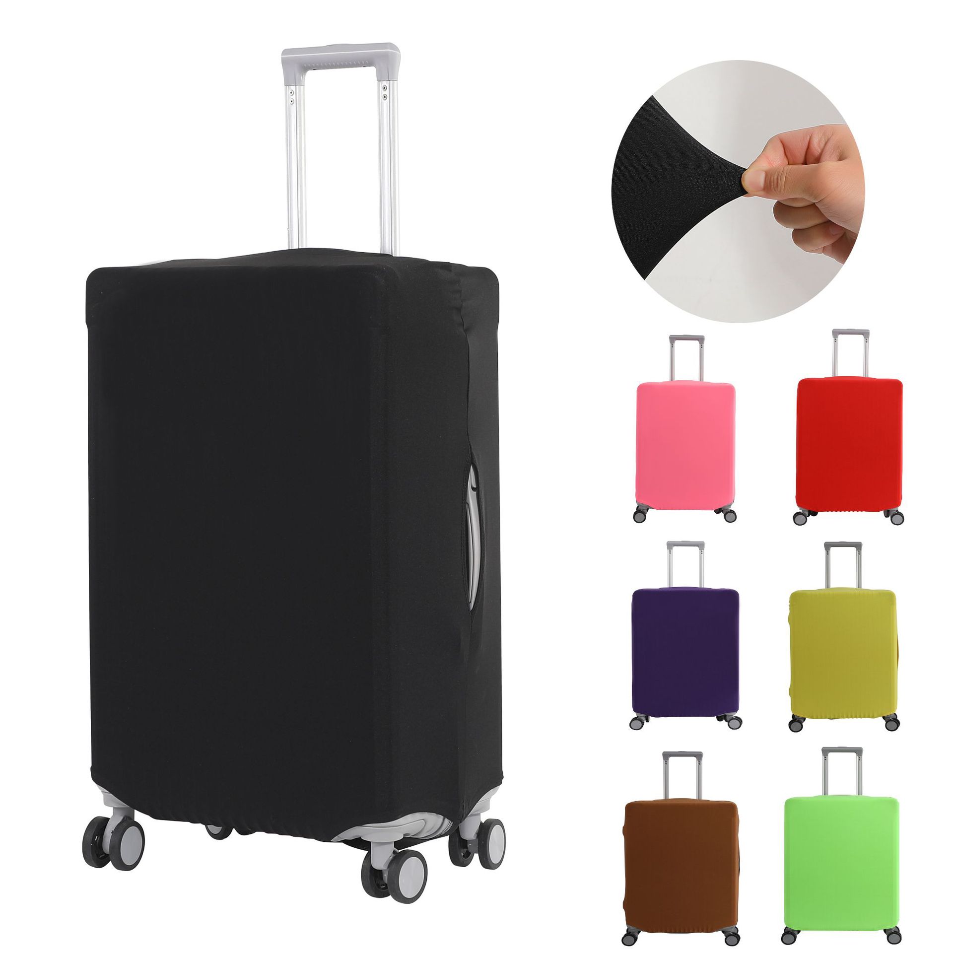 Solid Color Elastic Luggage Pr - đánh giá và giá Luggage Protective Cover Transparent