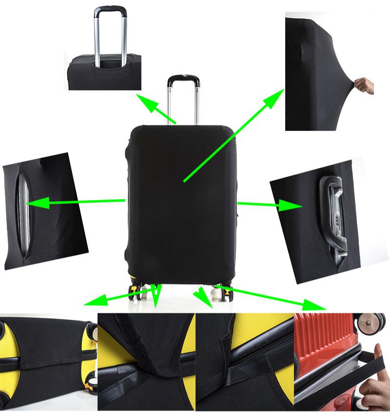 Solid Color Elastic Luggage Pr - đánh giá và giá Luggage Protective Cover Transparent
