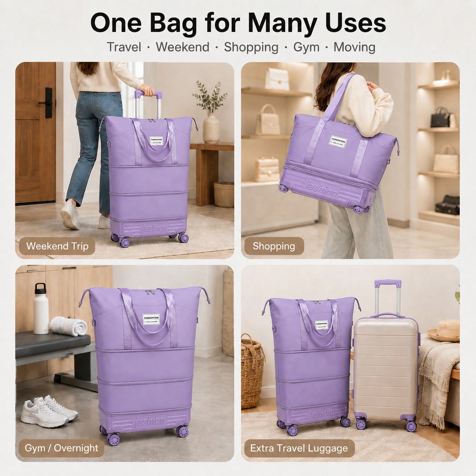 Expandable Rolling Travel Duff - đánh giá và giá Foldable Rolling Luggage Bag