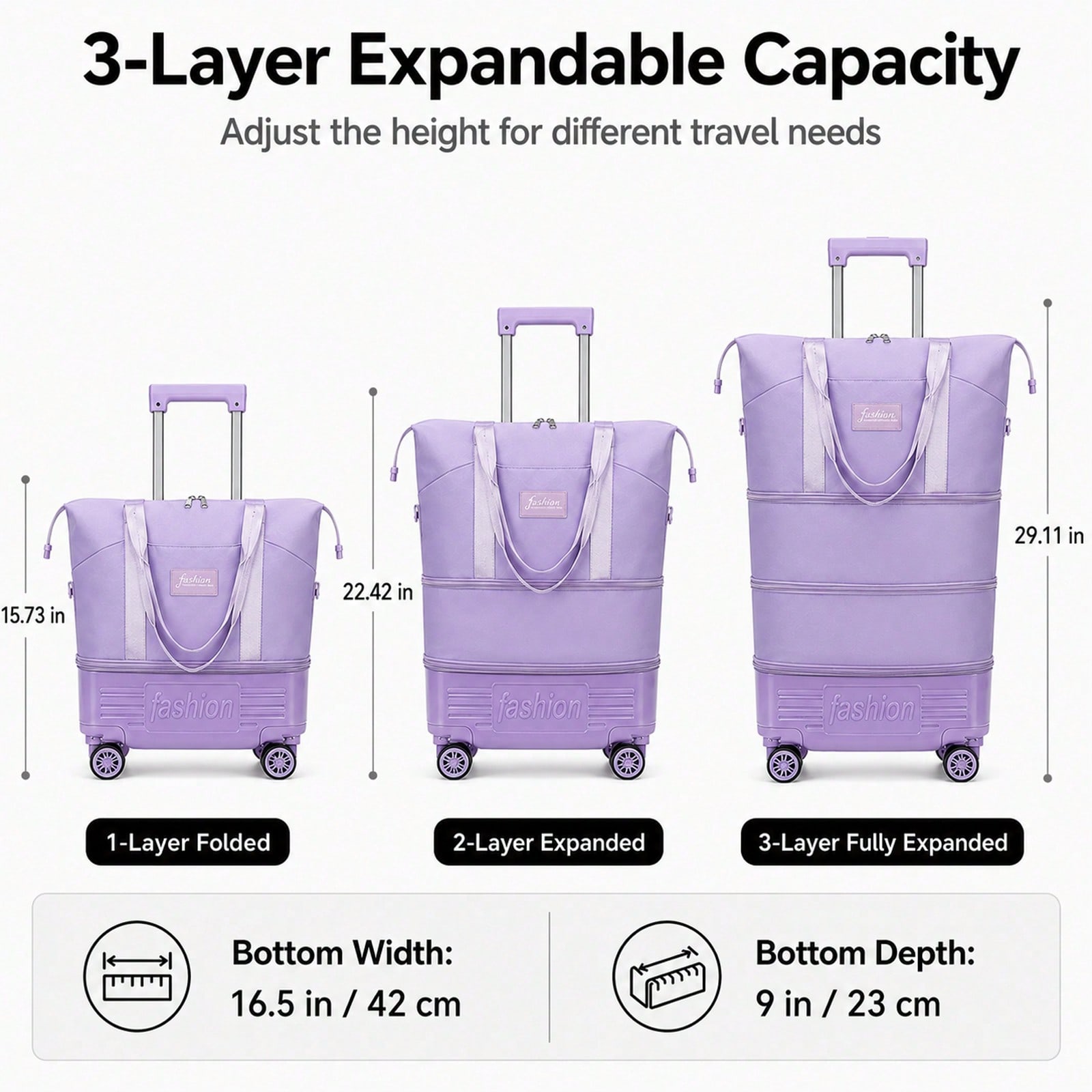 Expandable Rolling Travel Duff - đánh giá và giá Foldable Rolling Luggage Bag