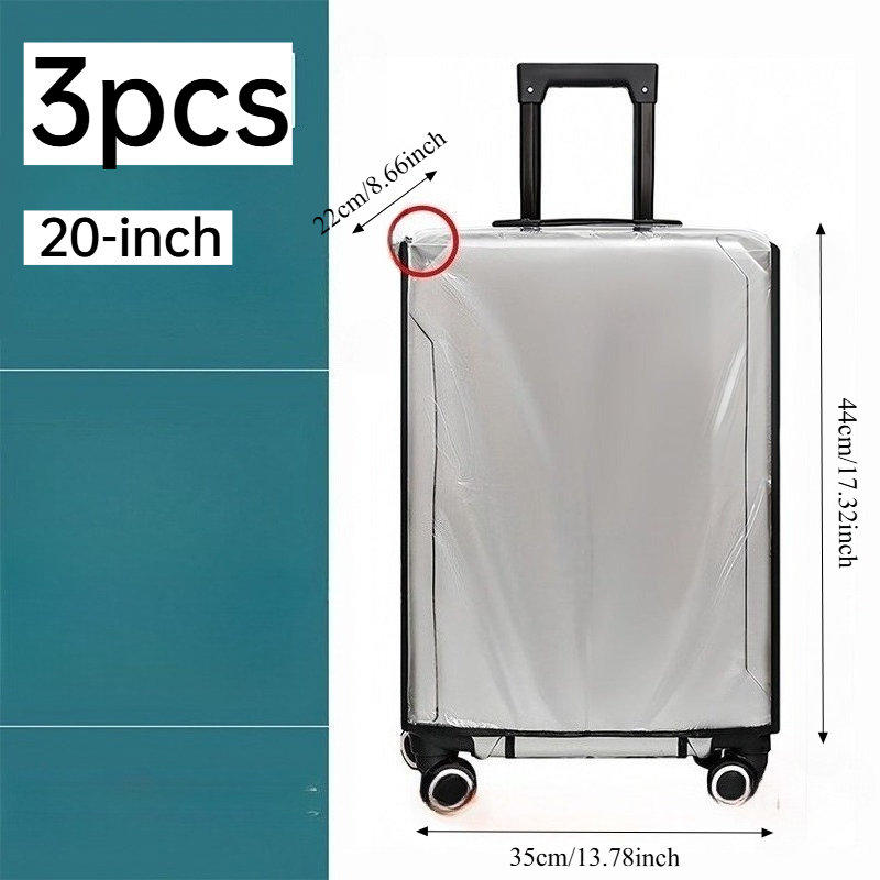 3pcs Stretchy Clear PVC Luggag - đánh giá và giá Luggage Protective Cover Transparent