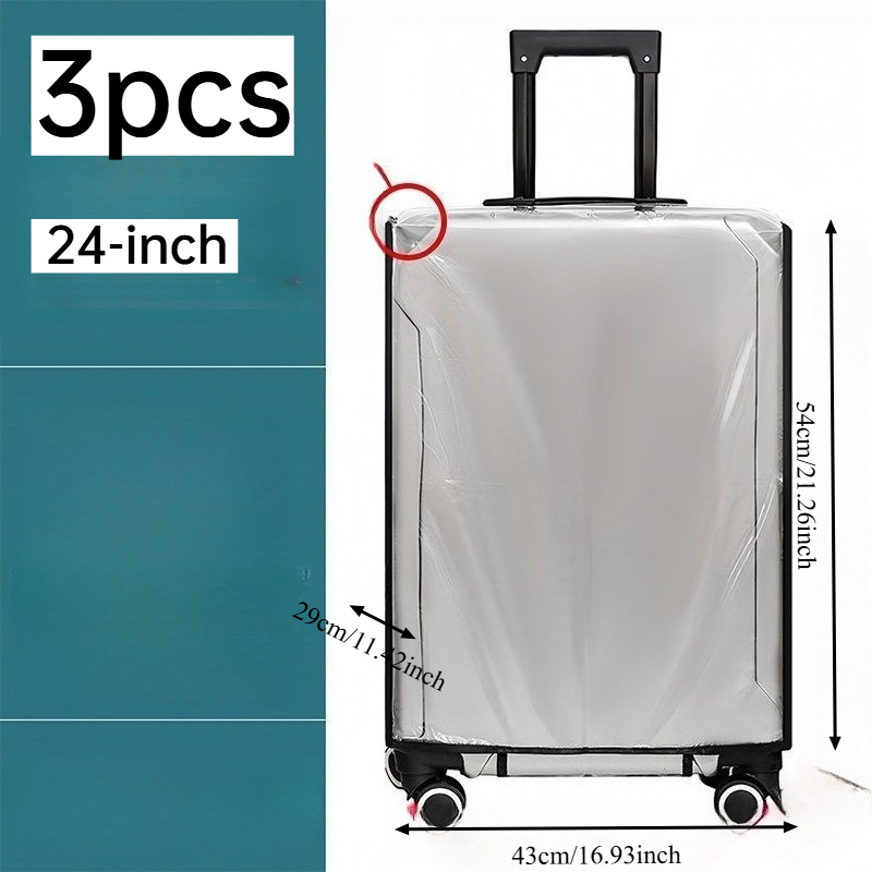 3pcs Stretchy Clear PVC Luggag - đánh giá và giá Luggage Protective Cover Transparent