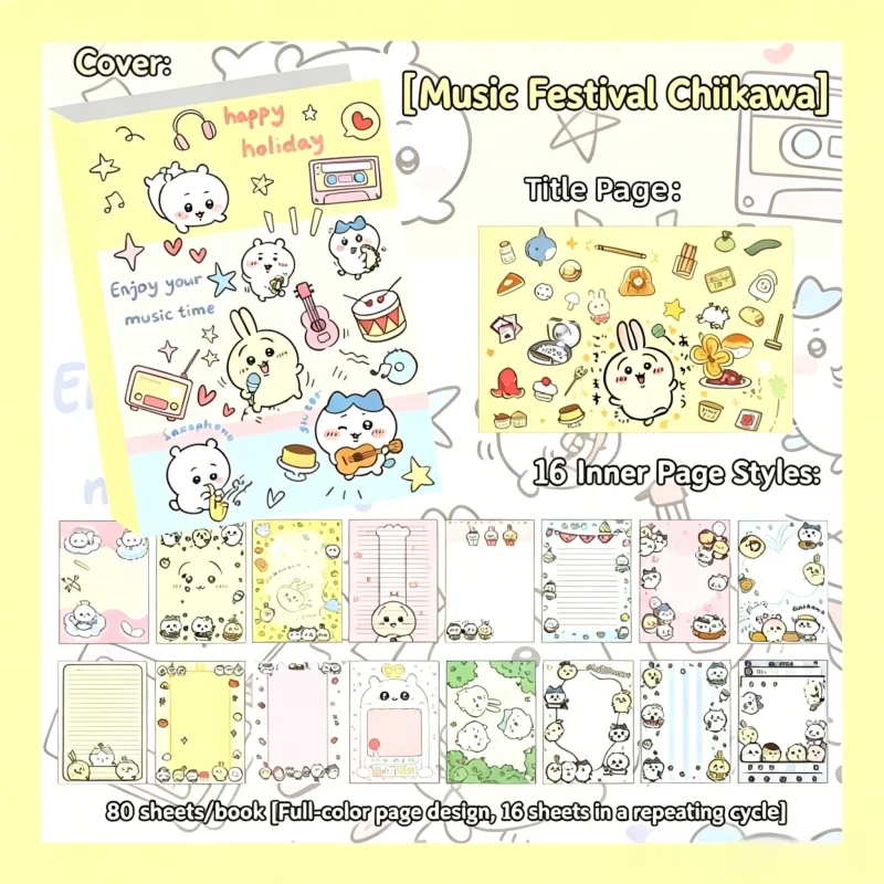 Chiikawa Cute Notebook 80 Shee - đánh giá và giá Handbags
