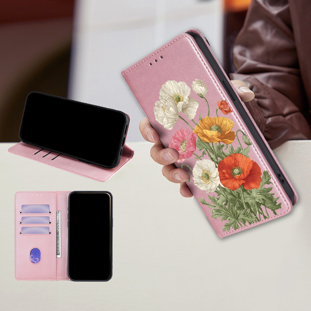 Magnetic Leather Floral patter - đánh giá và giá Wallets