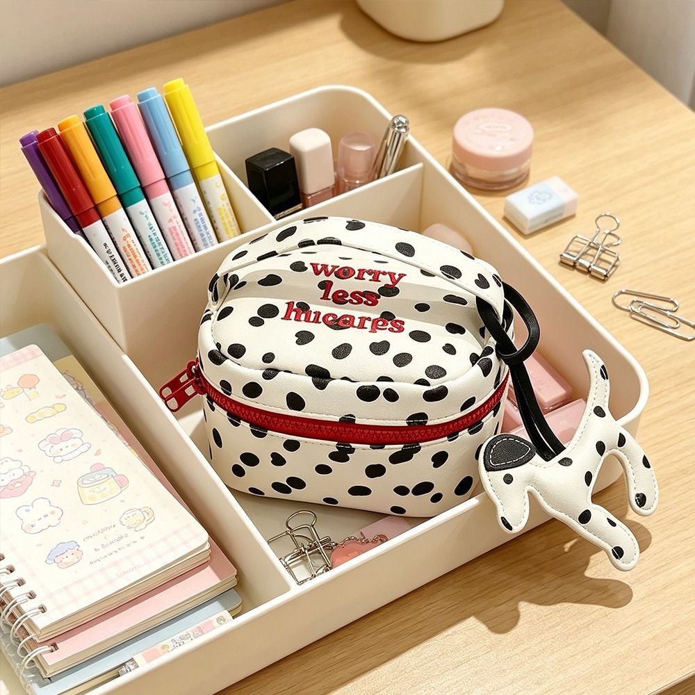 Portable Polka Dot Makeup Bag  - đánh giá và giá Cosmetic Bags