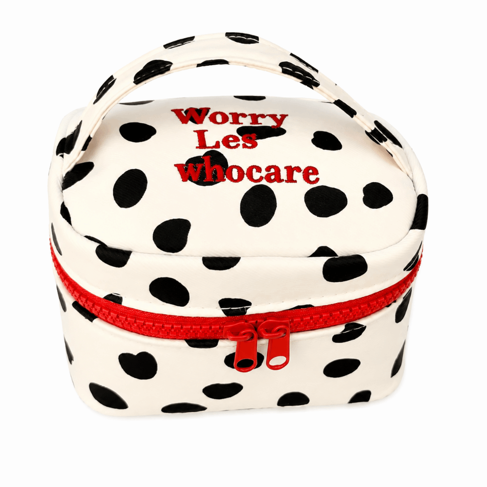 Portable Polka Dot Makeup Bag  - đánh giá và giá Cosmetic Bags