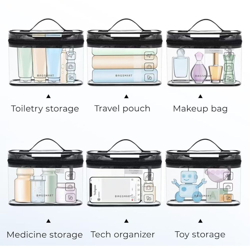 Portable Clear Toiletry Bag La - đánh giá và giá Cosmetic Bags