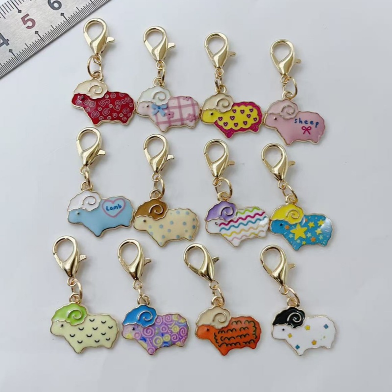 12Pcs Cute Sheep Enamel Keycha - đánh giá và giá Backpacks