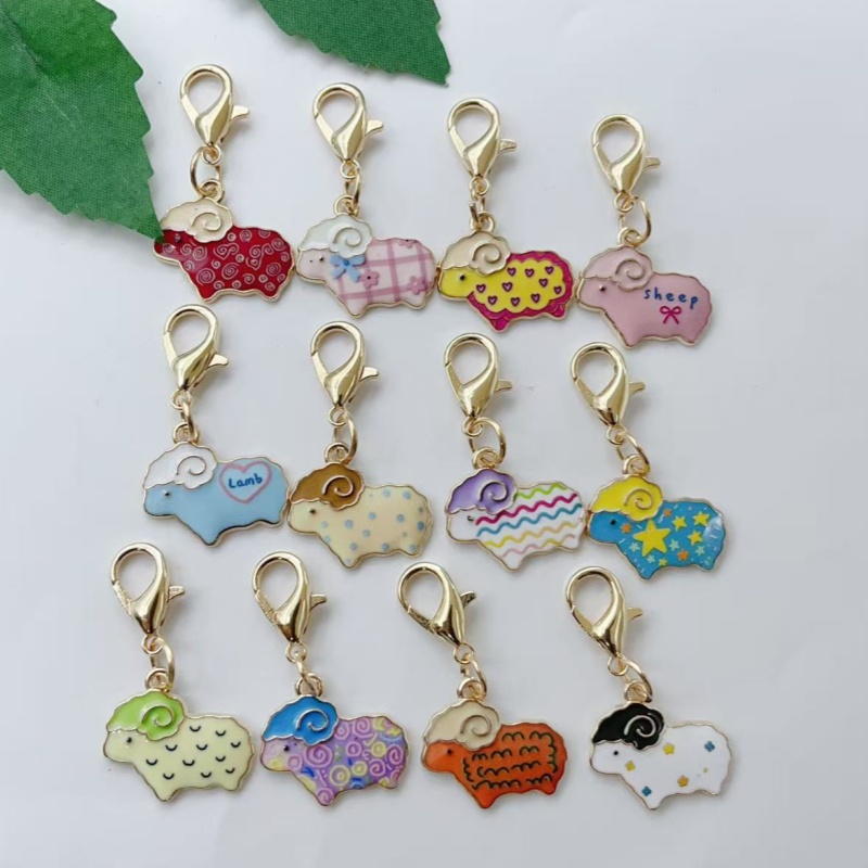 12Pcs Cute Sheep Enamel Keycha - đánh giá và giá Backpacks