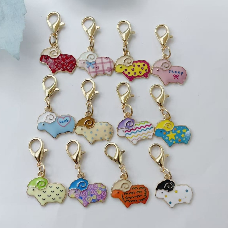 12Pcs Cute Sheep Enamel Keycha - đánh giá và giá Backpacks