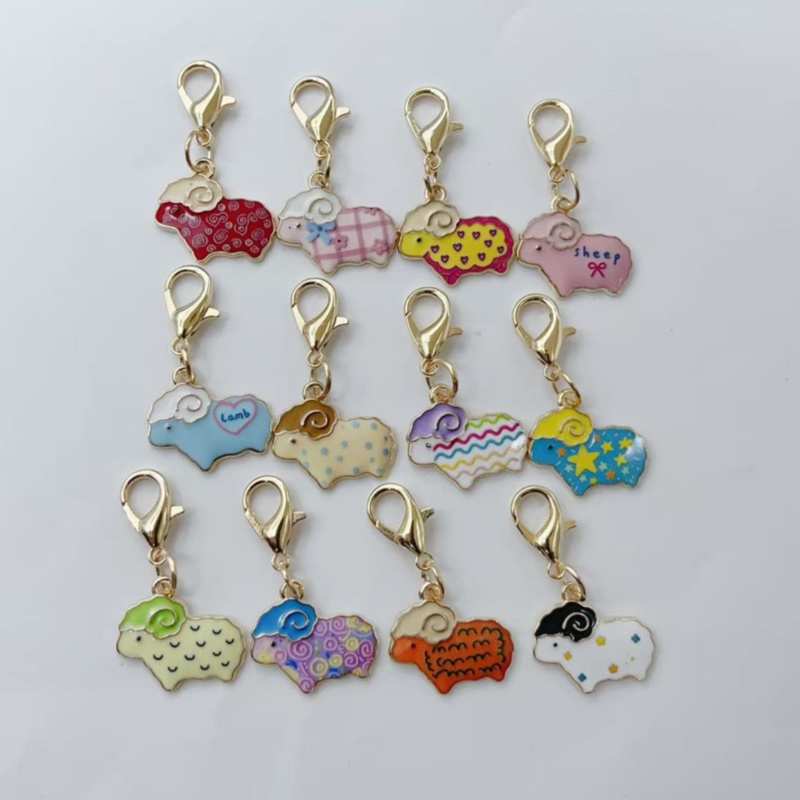 12Pcs Cute Sheep Enamel Keycha - đánh giá và giá Backpacks