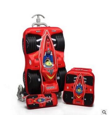 3D Boys Car trolley suitcase C - đánh giá và giá Foldable Rolling Luggage Bag